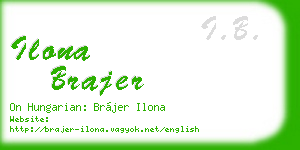 ilona brajer business card